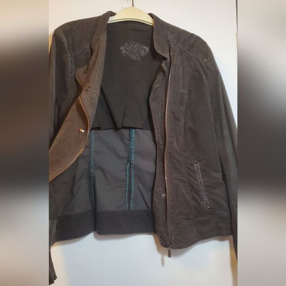 Size 8 Olsen Europe Brown Corduroy Blazer Jacket and Textured Fabric 98% Cotton - Picture 6 of 13